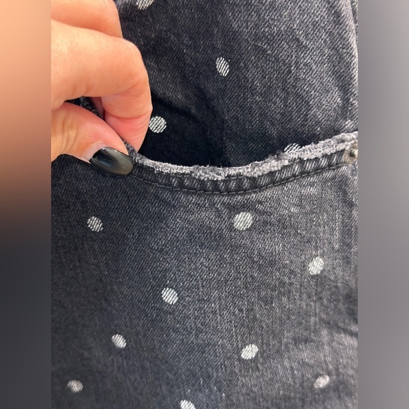 Current Elliot polka dot denim jeans size 27 THE VINTAGE CROP SLIM - Picture 10 of 13